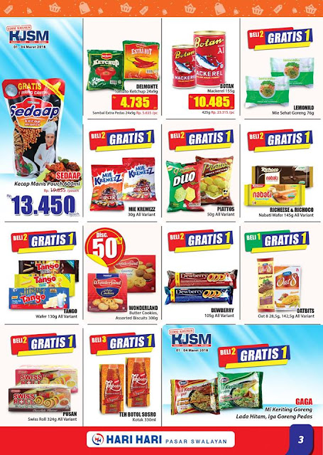 Katalog Promo HARI-HARI Swalayan Terbaru REGULER Periode 01 - 14 Maret 2018