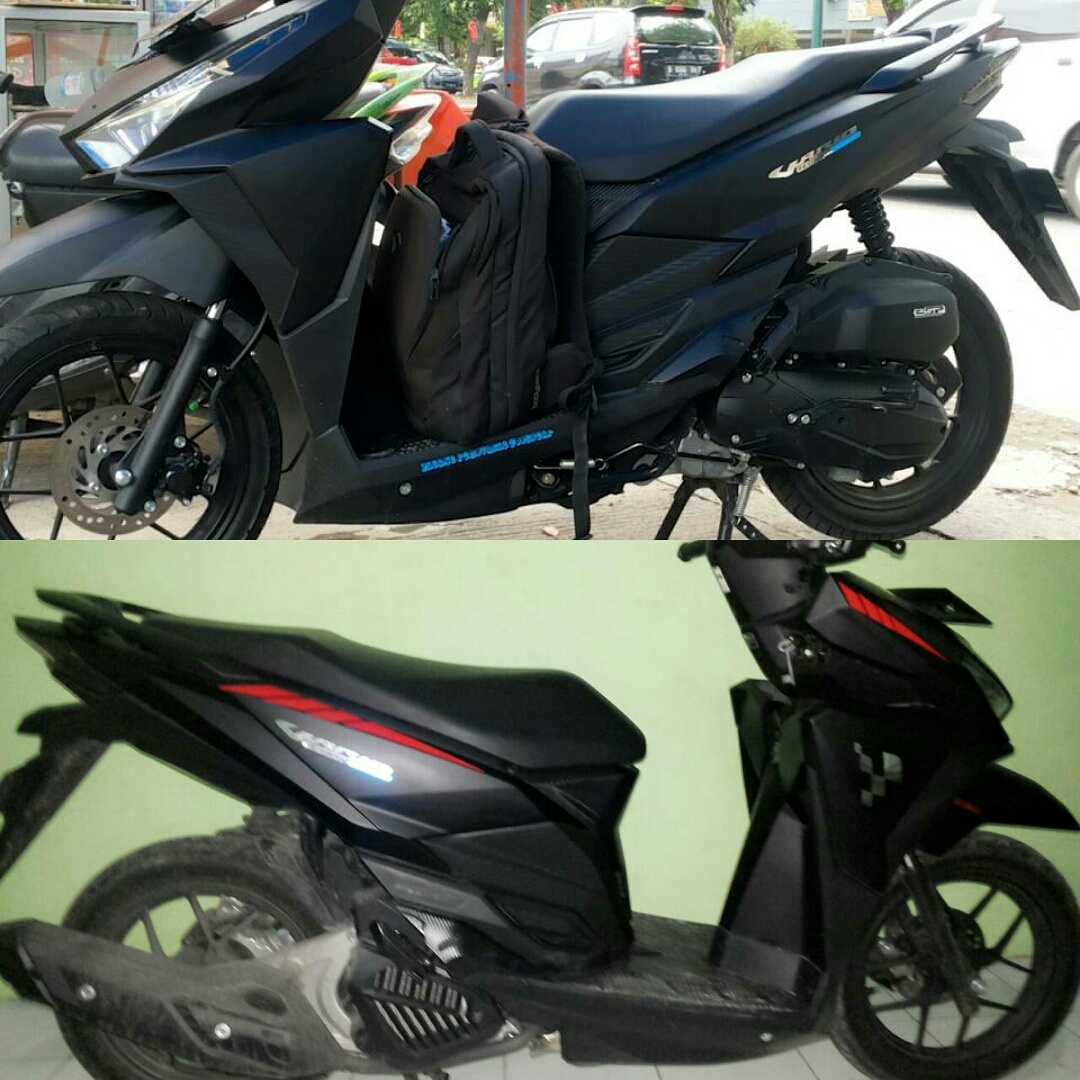 Modif Vario 125 Hitam Doff Lampak Modifikasi