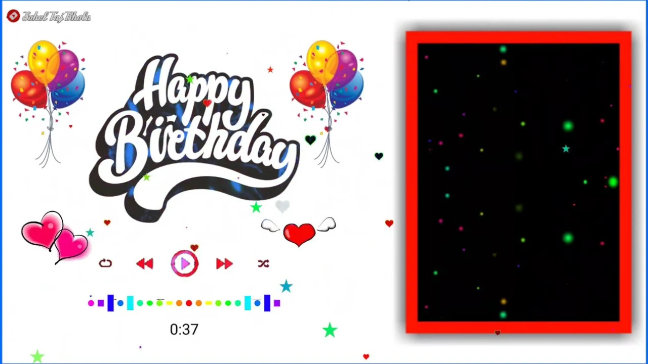 Birthday Green screen template