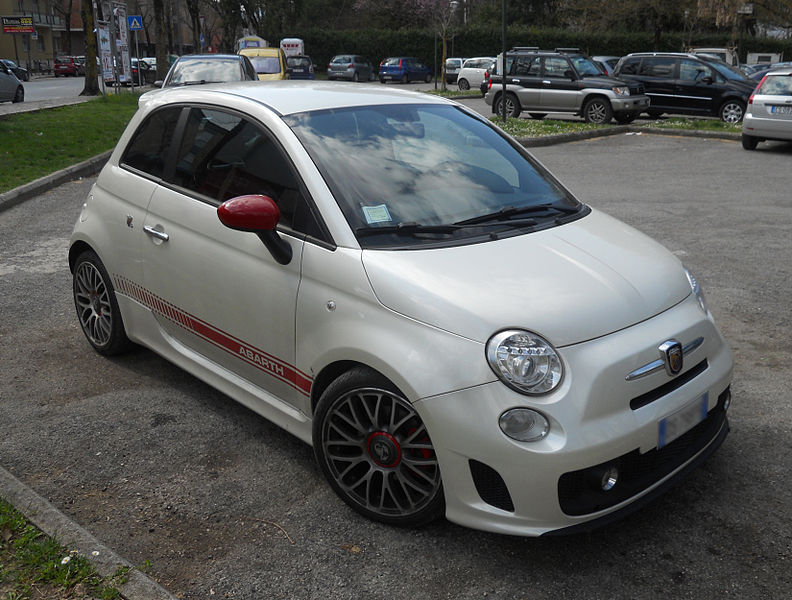 The Italian Abarth 500 is small so the back seats are also in the same way