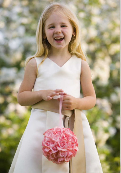 cute and beautiful white junior bridesmaid dresses