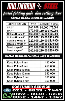 Gambar Multikaryasteel Pusat Penjualan Pasang Baru Pintu jendela partiasi kusen aluminium dan kaca Harga toko kusen aluminium dan kaca Murah untuk seluruh wilayah Cikampek Subang Kalijati pagaden pamanukan ciasem cilamaya purwadadi purwakarta sadang cirebon sagalaherang Bekasi jakarta bogor depok tangerang cikarang karawang cengkareng dan wilayah jawa barat lainnya