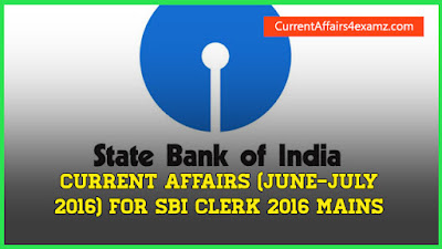 SBI Current Affairs 2016