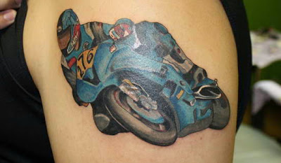 Race Motorcycle Tattoo