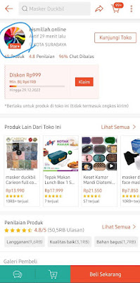 Toko Shopee Berlogo Star