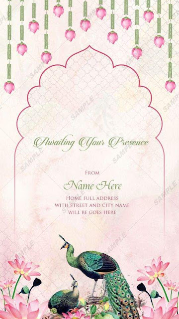indian elegant wedding invitation multi program card
