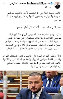 النائب محمد الجارحي: مصر التي حلمنا بها، بدأت تتشكل أمام الجميع، والنائب مثل أي مواطن لا استثناء له