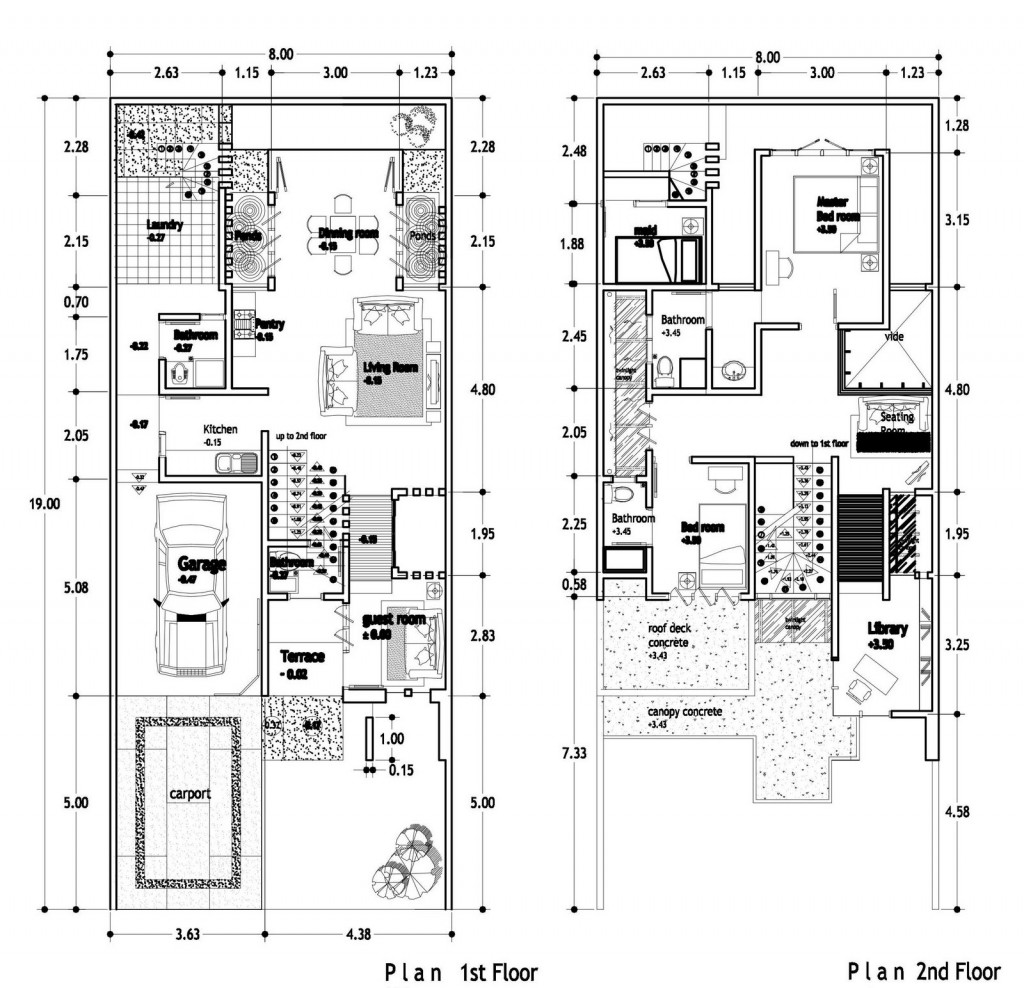 Gambar Denah Rumah Minimalis Ukurannya Freewaremini