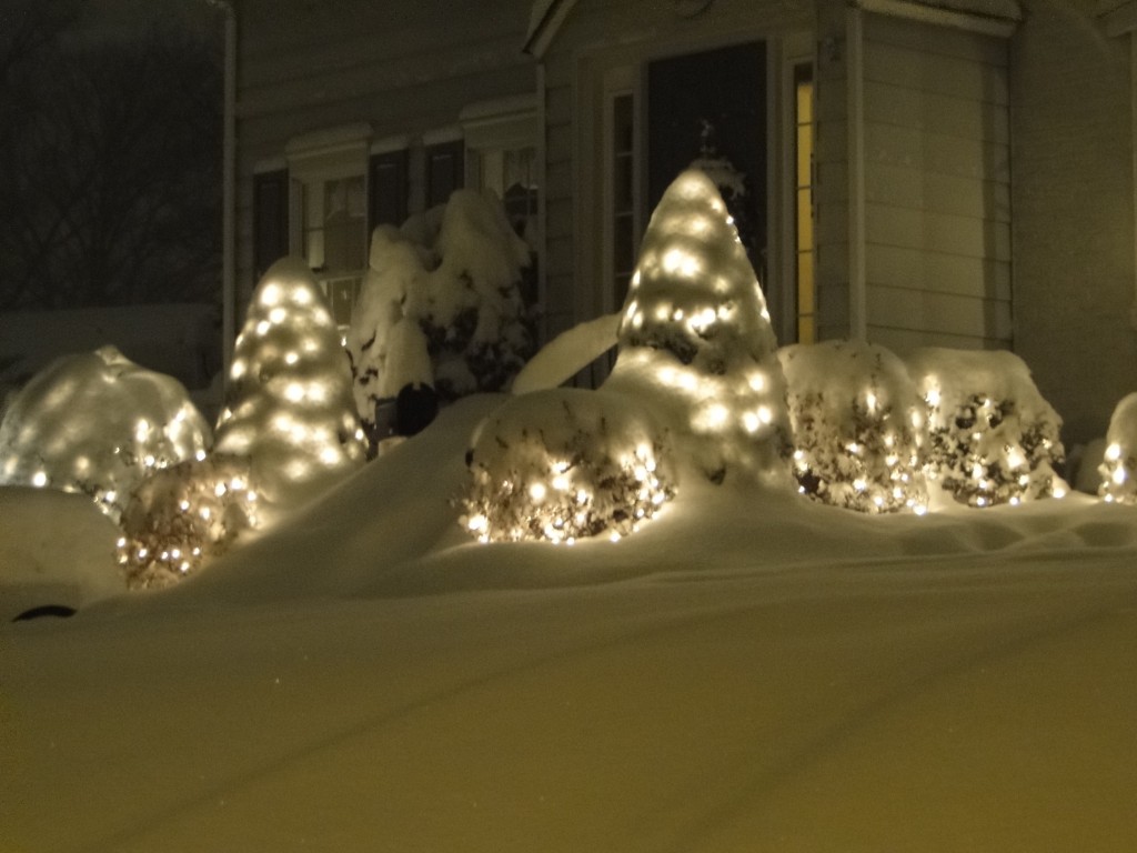 christmas snow lights