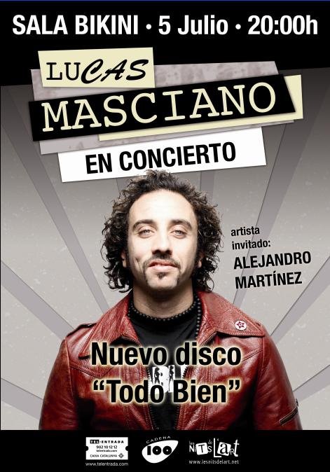 ESTE SÁBADO, LUCAS MASCIANO EN BARCELONA