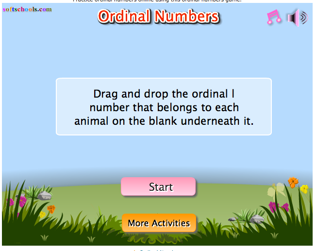 http://www.softschools.com/math/ordinal_numbers/games/ordinal_number_matching_game/