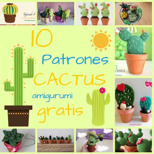 cactus amigurumi patron gratis terrario cactus ganchillo crochet paso a paso español cactus kawaii cute peluche hecho a mano diy craft