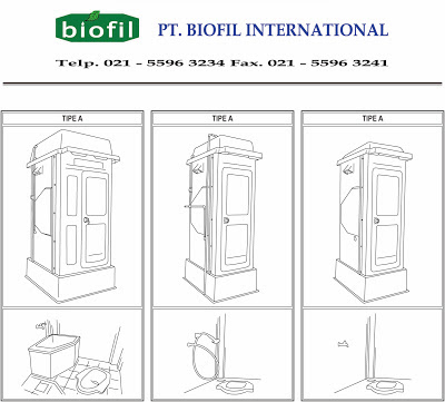 portable toilet biofil,flexible toilet, sementara, proyek,septic tank, biotech