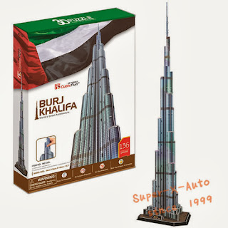 23D Puzzle Paper Model UAE Architecture Dubai Burj Khalifa DIY Jagsaw 136 Pcs