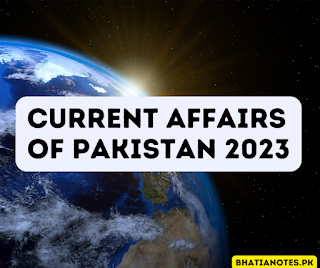 Current Affairs of Pakistan 2023