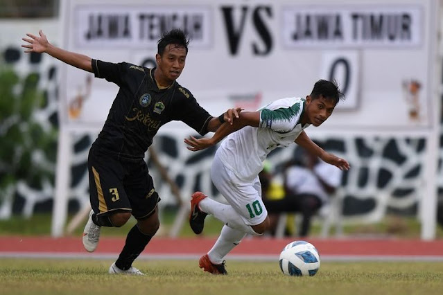 Tim Jawa Timur Kalahkan Jawa Tengah 3-0, Incar Final Sepakbola PON XX Papua.lelemuku.com.jpg