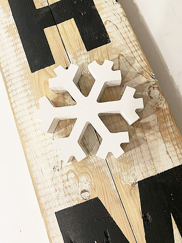 wooden snowflake O