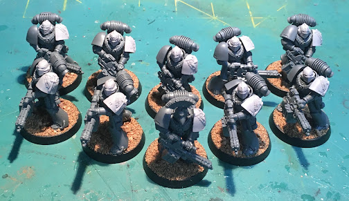 Horus Heresy Dark Angels Tactical Support Squad with Rotor Cannon