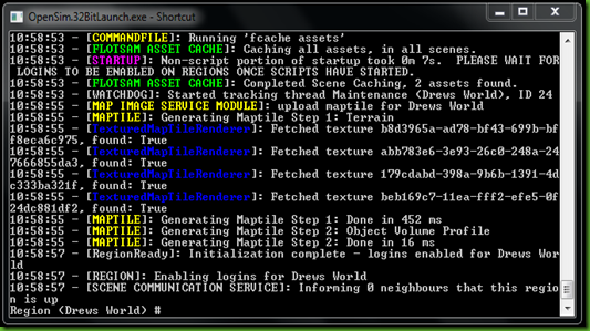 OpenSim Runningcmd