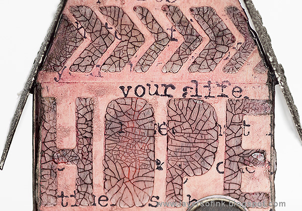 Layers of ink - Word Village Tutorial by Anna-Karin using Sizzix Tim Holtz Tiny Houses die.