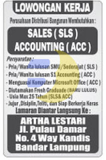 LOKER LAMPUNG ARTHA LESTARI