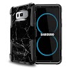 Untouchble Case for Samsung Galaxy S8+, S8 Plus Holster Case [Max Alpha Holster] Dual Layer Hybrid Belt Clip Kickstand Cover Protector Rugged - Black Marble 
