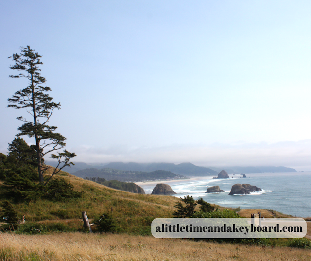 Viewing the stunning shoreline along the Oregon Coast on display from Ecola State Park.