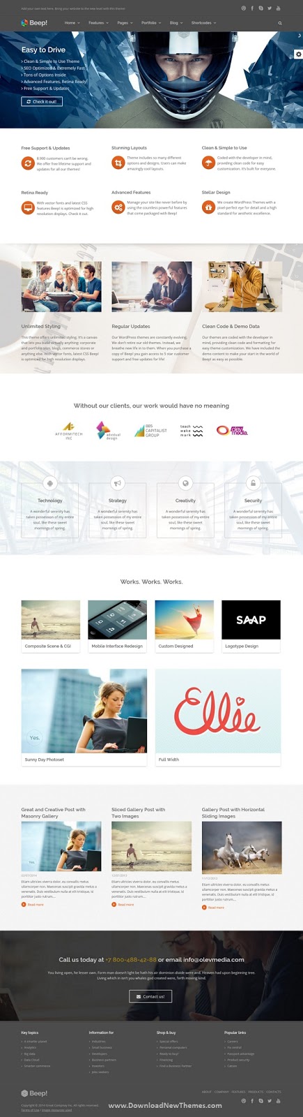 Responsive Multi-Purpose Wordpress Theme 