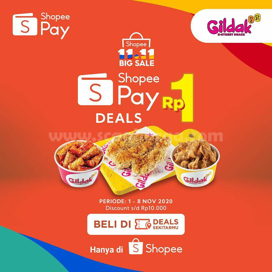 Beli Voucher Deals Gildak hanya Rp 1.- di Shopee