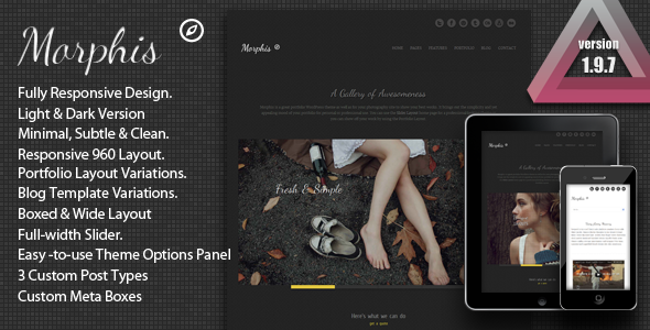 Morphis - Responsive WordPress Theme - Portfolio Creative