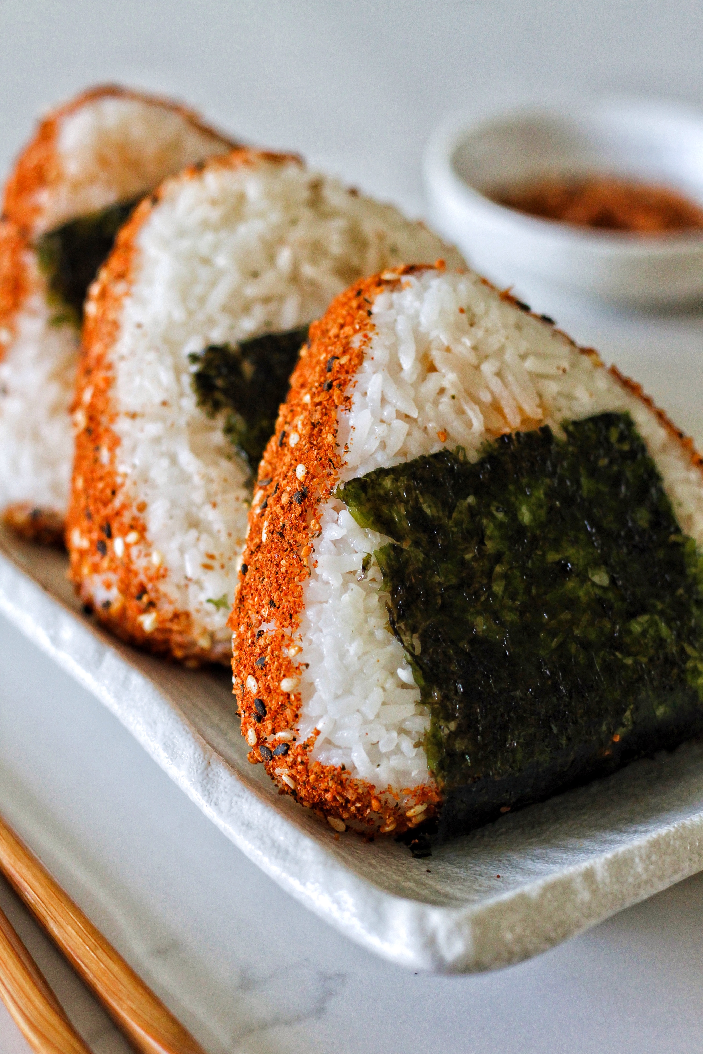 Spicy Tofu Onigiri - Liv Vegan Strong - All Recipes