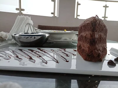 " Tripple chocolate layer cake from Rooftop by Ramada Princess hotel& casino Paramaribo"