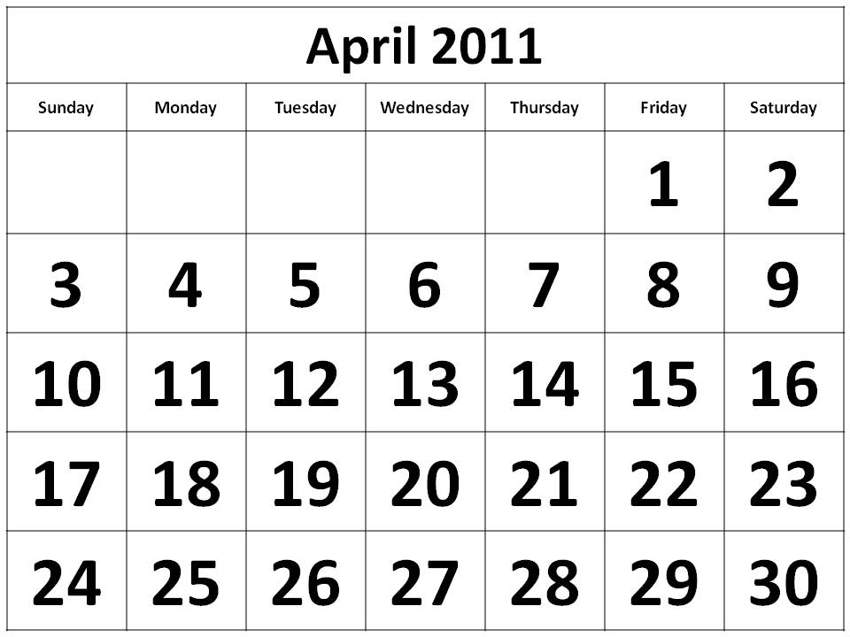 calendar april 2011 printable. 2011 calendar april printable. printable calendar april 2011.