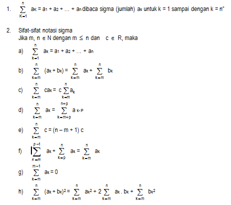 Kumpulan Rumus Cepat Barisan dan  Deret Bilangan Belajar 