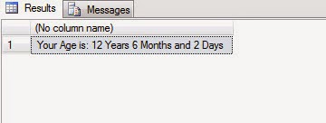 find age in sql server