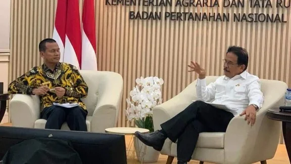 Diskusi dengan Menteri ATR/Kepala BPN, Wako Pariaman Dapat 10.000 PTSL