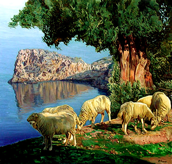 Bartolome Estades Sastre, Sa Foradada, Mallorca en Pintura, Mallorca pintada, Paisajes de Mallorca, Mallorca en Pintura