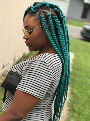 37 Unique Triangle Box Braids Hairstyles 2019 Funky For Black Women