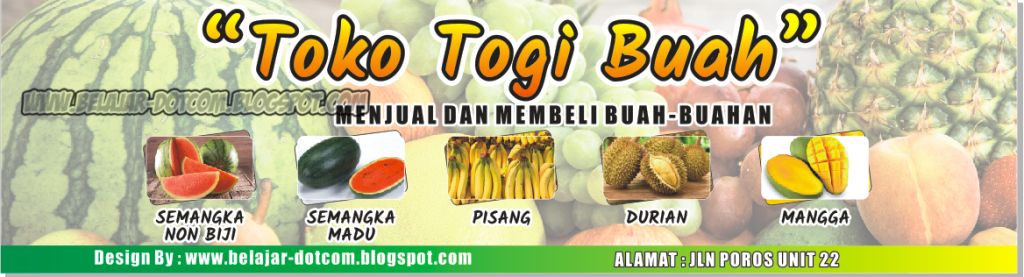  Cara  Membuat  Desain  Spanduk  Toko Buah dengan CorelDRAW 