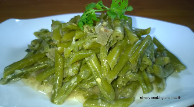 French beans with coconut milk