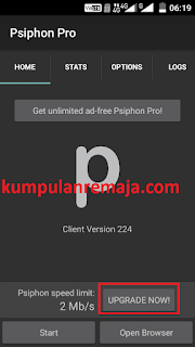 Upgrade Psiphon pro Unlimited