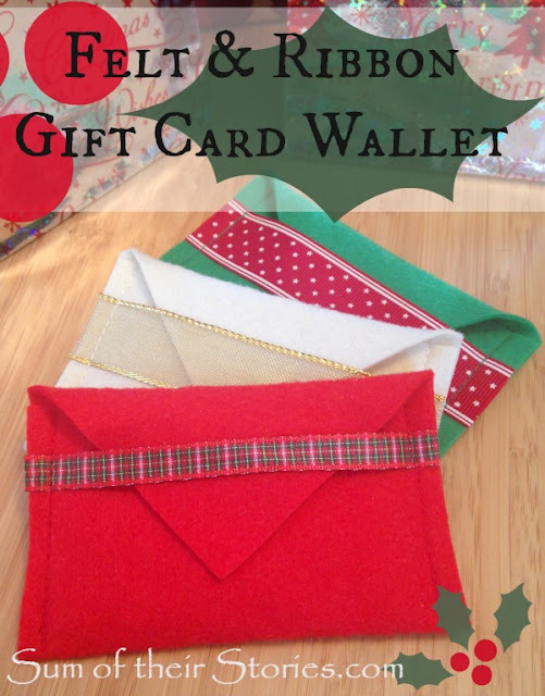 Felt envelopes fro gift card giving