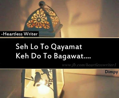 Seh Lo To Qayamat Keh Do to Baghawat - Heartless Writer