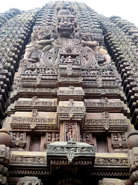 The ornate temple spire (deul), Mukteshwar Temple, Bhubaneshwar