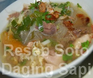 Resep Soto Daging Sapi