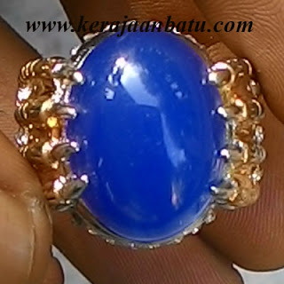 BLUE CHALCEDONY BIRU TINTA KODE KB176