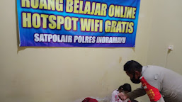 Satpolair Polres Indramayu Sediakan Ruang Belajar Online Plus Hotspot Wifi Gratis