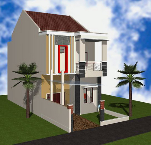 Desain Rumah Dinding Batako  Contoh Hu
