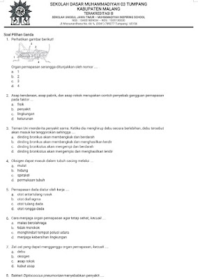 RIO ANNAAS ISLAMIYAH KELAS 5 LATIHAN SOAL PTS TEMA 2 (IPA)