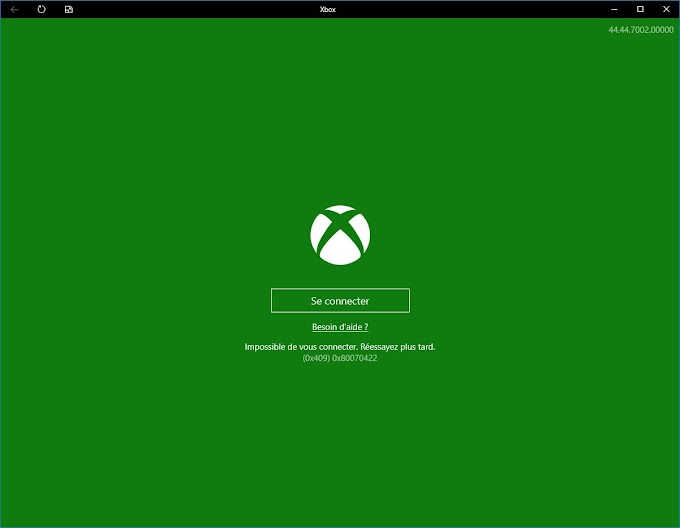 Xbox app windows 100 erreur 0x409